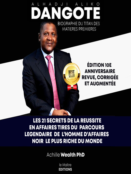 Cover image for Aliko Dangote les 21 secrets de la reussite en affaires